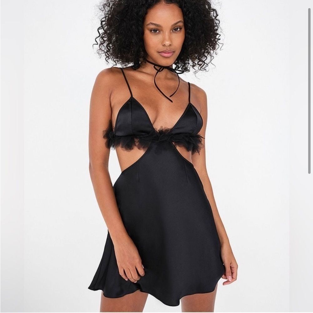 NWT For Love and Lemons Satin Slip  Dress
